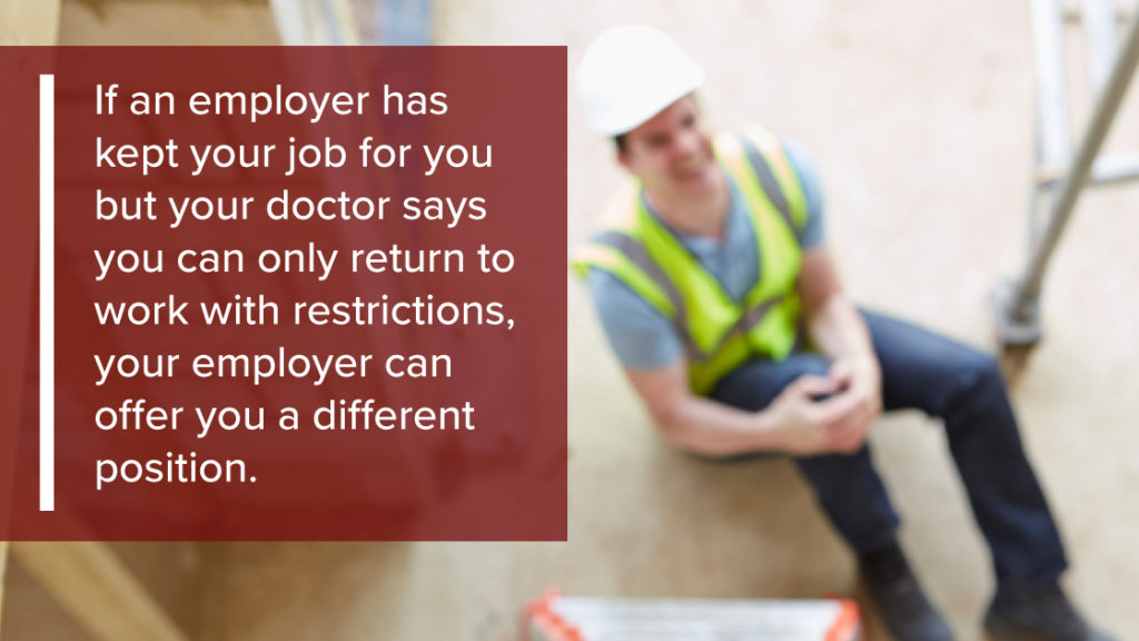 Workers Compensation Benefits When Doctor Says I Can Work