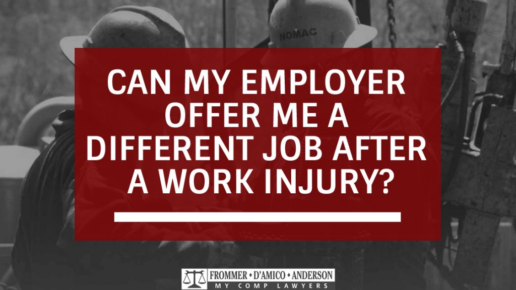 Can My Employer Offer Me a Job After a Work Injury
